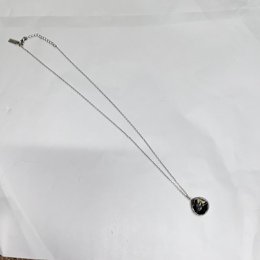 BaubleBar silver with black/white stone